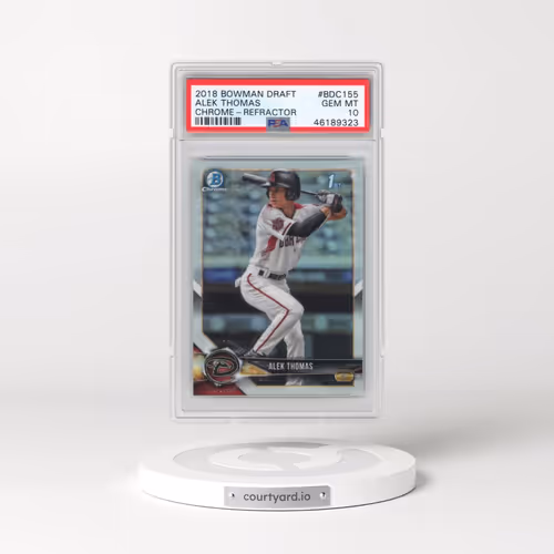 2018 Bowman Draft #BDC155 Alek Thomas - Chrome-Refractor (PSA 10 GEM MINT)