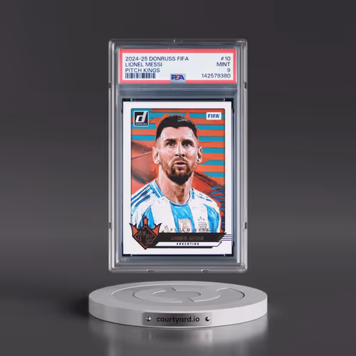 2024-25 Panini Donruss FIFA Pitch Kings #10 Lionel Messi (PSA 9 MINT)