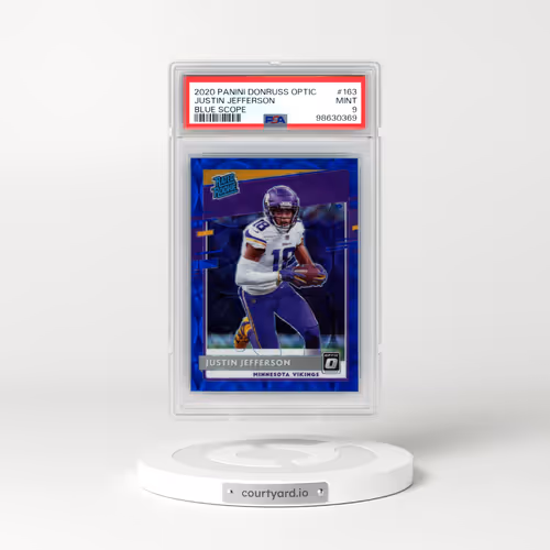 2020 Panini Donruss Optic #163 Justin Jefferson - Blue Scope (PSA 9 MINT)