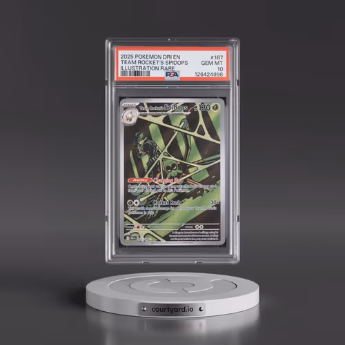 2025 Pokémon Dri EN-Destined Rivals #187 Team Rocket's Spidops - Illustration Rare (PSA 10 GEM MINT)