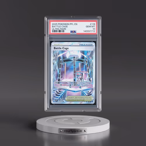 2025 Pokémon Pfl EN-Phantasmal Flames #116 Battle Cage - Ultra Rare (PSA 10 GEM MINT)