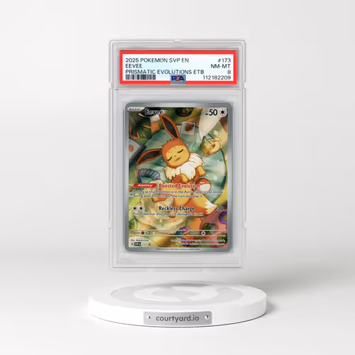 2025 Pokémon Svp EN-SV Black Star Promo #173 Eevee - Prismatic Evolutions Elite Trainer Box (PSA 8 N