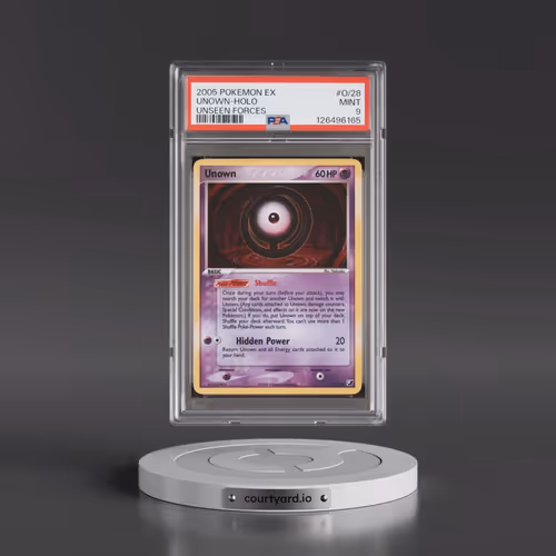 2005 Pokémon EX Unseen Forces #O/28 Unown - Holo (PSA 9 MINT)