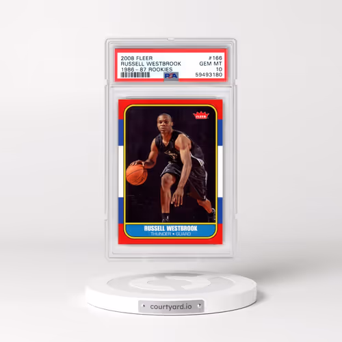 2008 Fleer 1986-87 Rookies #166 Russell Westbrook (PSA 10 GEM MINT)