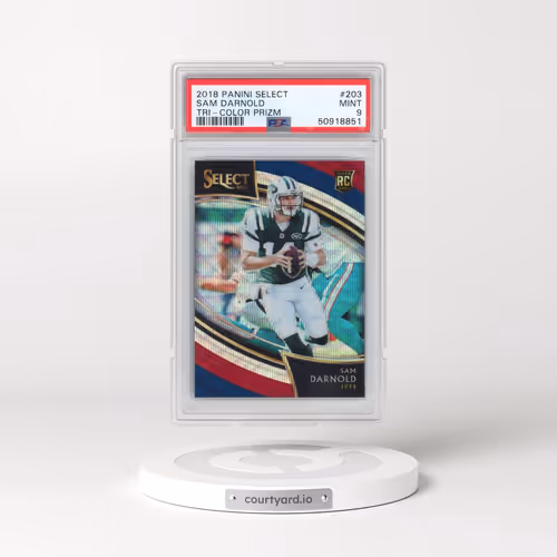 2018 Panini Select #203 Sam Darnold - Tri-Color Prizm (PSA 9 MINT)