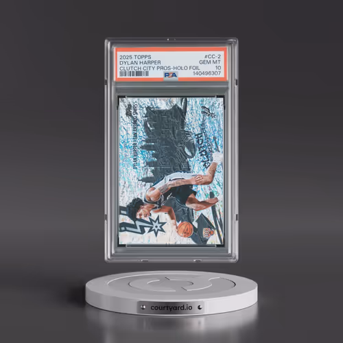 2025 Topps Clutch City Prospects #CC-2 Dylan Harper - Holo Foil (PSA 10 GEM MINT)