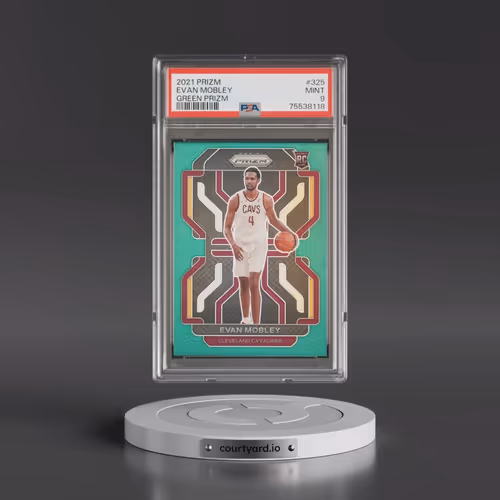 2021 Panini Prizm #325 Evan Mobley - Green Prizm (PSA 9 MINT)