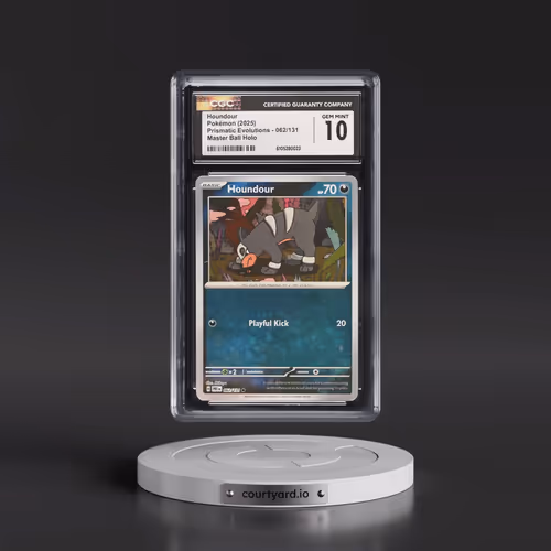 2025 Pokémon Pre EN-Prismatic Evolutions #062 Houndour - Reverse Holo Master Ball (CGC 10 GEM MINT)