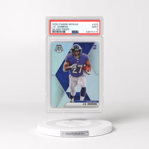 2020 Panini Mosaic #223 J.K. Dobbins - Silver Prizm (PSA 9 MINT)