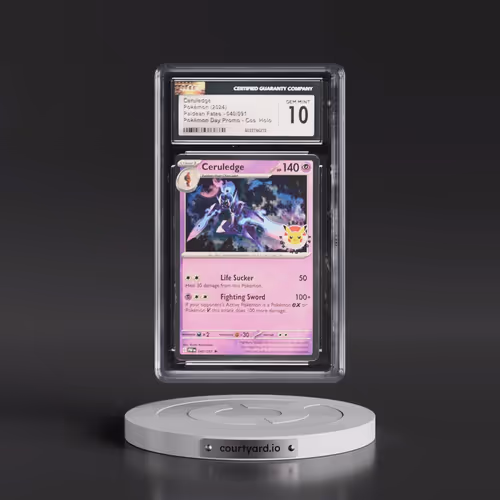 2024 Paldean Fates - PAF EN #040/091 Ceruledge - Pokémon Day Promo (Cosmos Holo) (CGC 10 GEM MINT)