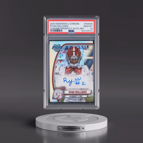 2024 Bowman University Chrome Bowman Chrome Prospect Autographs #PARWI Ryan Williams - Refractor (PS