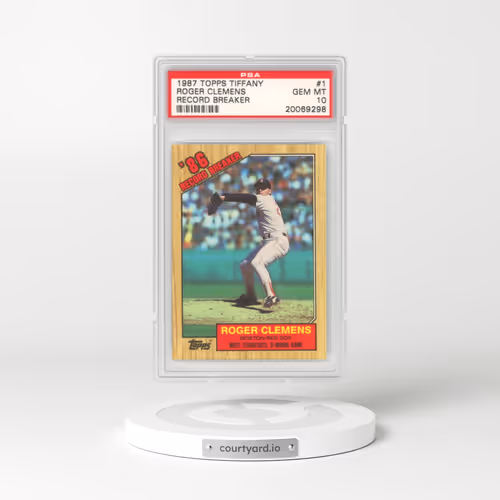 1987 Topps Tiffany #1 Roger Clemens - Record Breaker (PSA 10 GEM MINT)