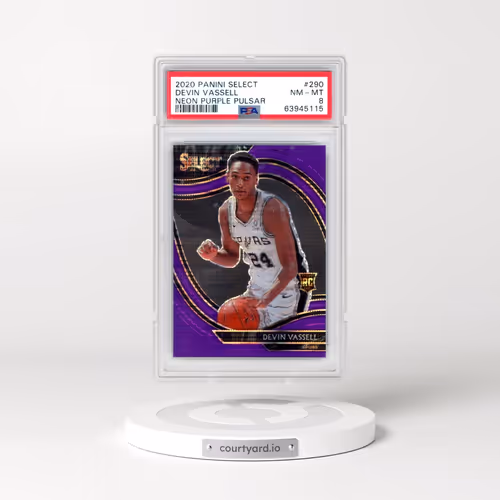 2020 Panini Select #290 Devin Vassell - Neon Purple Pulsar (PSA 8 NM-MT)