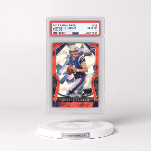 2019 Panini Prizm #308 Jarrett Stidham - Red Ice (PSA 10 GEM MINT)