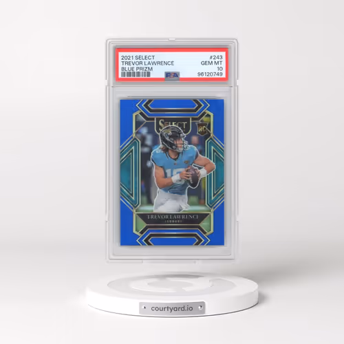 2021 Panini Select #243 Trevor Lawrence - Blue Prizm (PSA 10 GEM MINT)