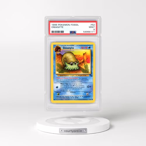 1999 Pokémon Fossil #52 Omanyte (PSA 9 MINT)