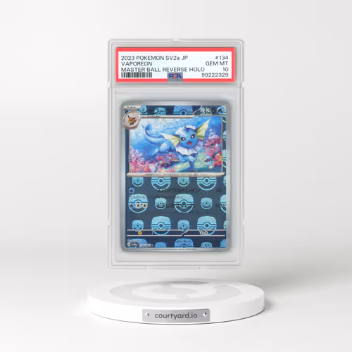 2023 Pokémon Sv2a-Pokemon 151 #134 Vaporeon - Reverse Holo Master Ball (PSA 10 GEM MINT)