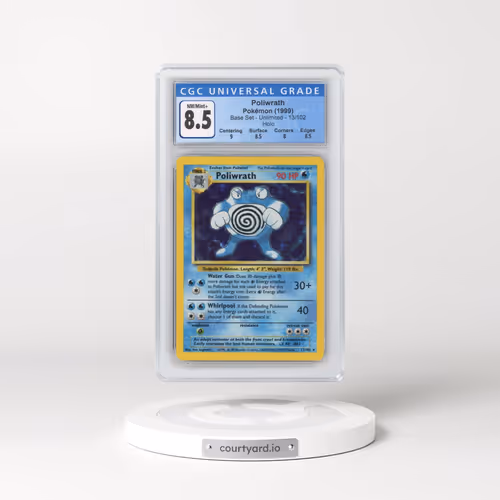 1999 Base Set #13/102 Poliwrath - Holo (CGC 8.5 NM-MT+)