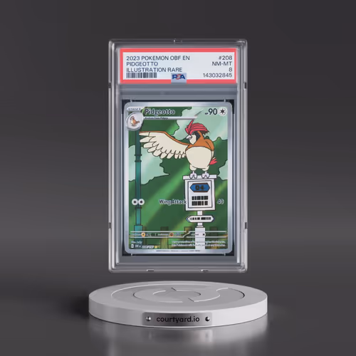 2023 Pokémon Obf EN-Obsidian Flames #208 Pidgeotto - Illustration Rare (PSA 8 NM-MT)