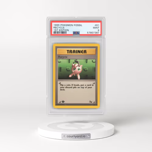 1999 Fossil #61 Recycle - 1st Edition (PSA 9 MINT)