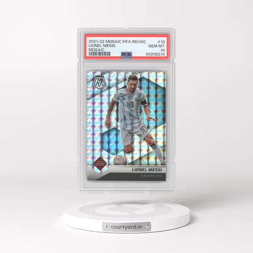 2021-2022 Panini Mosaic FIFA Road to World Cup #10 Lionel Messi - Mosaic (PSA 10 GEM MINT)