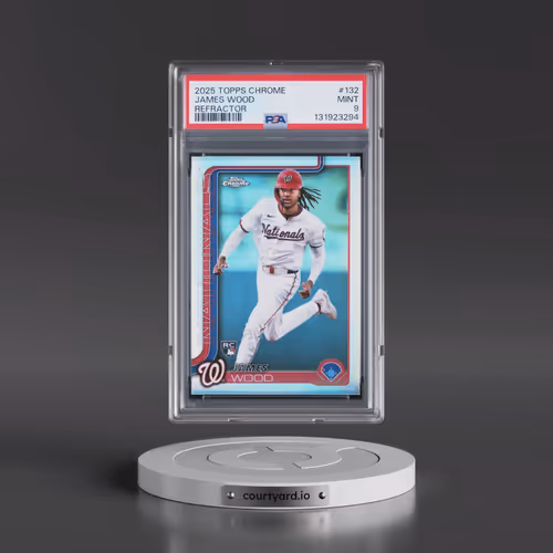2025 Topps Chrome #132 James Wood - Refractor (PSA 9 MINT)