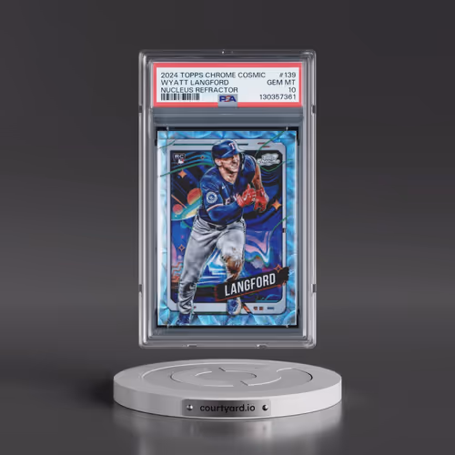2024 Topps Chrome Cosmic #139 Wyatt Langford - Nucleus Refractor (PSA 10 GEM MINT)