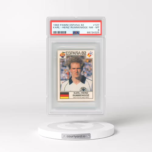 1982 Panini Espana 82 #127 Karl-Heinz Rummenigge (PSA 8 NM-MT)