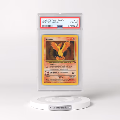 1999 Pokémon Fossil #12 Moltres - Holo (PSA 6 EX-MT)