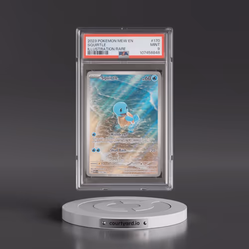 2023 Pokémon Mew EN-151 #170 Squirtle - Illustration Rare (PSA 9 MINT)