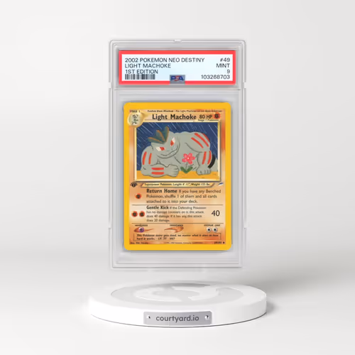 2002 Pokémon Neo Destiny #49 Light Machoke - 1st Edition (PSA 9 MINT)