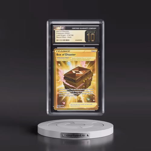 2022 Lost Origin #214/196 Box of Disaster - Secret Rare Holo (CGC 10 PRISTINE)