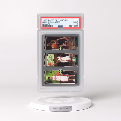 2003 Topps Rookie Matrix #MJW Darko Milicic/Dwyane Wade/LeBron James (PSA 9 MINT)