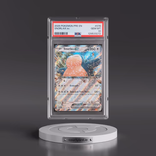 2025 Pokémon Pre EN-Prismatic Evolutions #076 Snorlax EX - Holo (PSA 10 GEM MINT)