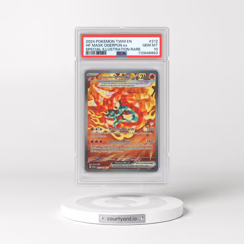 2024 Pokémon Twm EN-Twilight Masquerade #212 Hearthflame Mask Ogerpon EX - Holo Special Illustration Rare (PSA 10 GEM MINT)