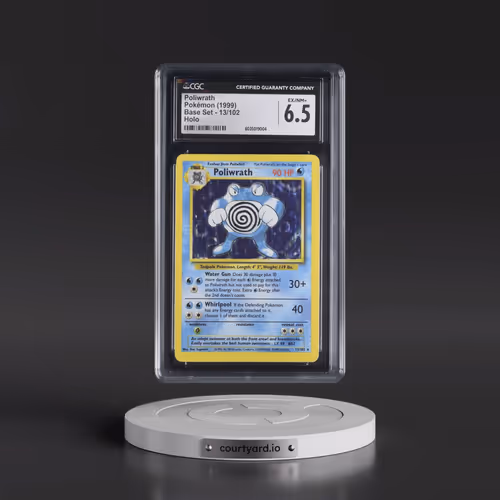 1999 Base Set #13/102 Poliwrath - Holo (CGC 6.5 EX-NM+)