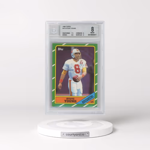 1986 Topps #374 Steve Young (BGS 8 NM-MT)