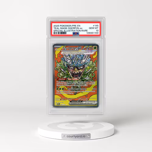 2025 Pokémon Pre EN-Prismatic Evolutions #145 Teal Mask Ogerpon EX - Holo Special Illustration Rare (PSA 10 GEM MINT)