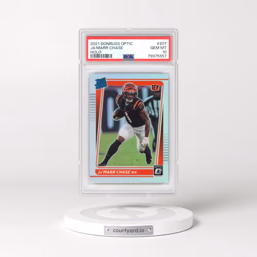 2021 Panini Donruss Optic #207 JA'Marr Chase - Holo (PSA 10 GEM MINT)