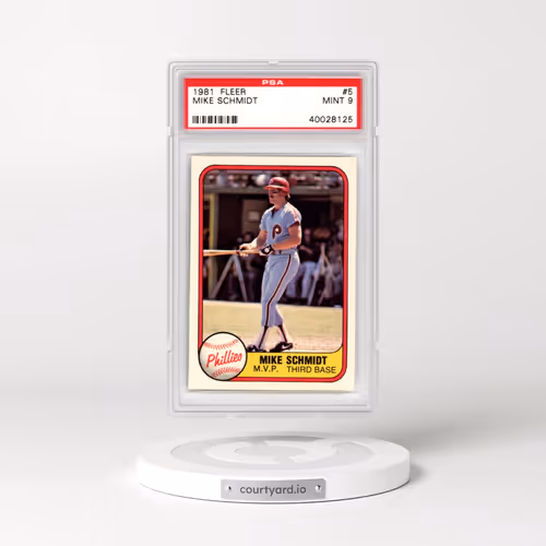 1981 Fleer #5 Mike Schmidt - Portrait (PSA 9 MINT)