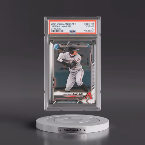 2021 Bowman Draft #BDC194 Jordan Lawlar - Chrome (PSA 10 GEM MINT)