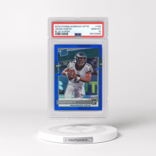 2020 Panini Donruss Optic #164 Jalen Hurts - Blue Hyper (PSA 10 GEM MINT)
