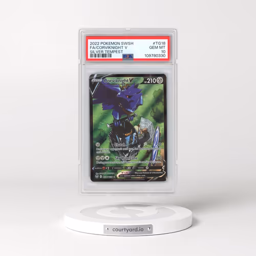 2022 Pokémon Sword & Shield Silver Tempest #TG18 Corviknight V - Holo Full Art (PSA 10 GEM MINT)