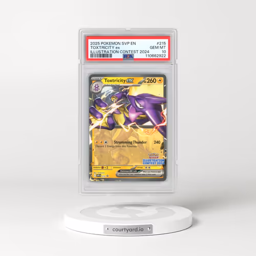 2025 Pokémon Svp EN-SV Black Star Promo #215 Toxtricity EX - Holo Illustration Contest 2024 (PSA 10