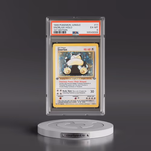 1999 Pokémon Jungle #11 Snorlax - 1st Edition Holo (PSA 6 EX-MT)