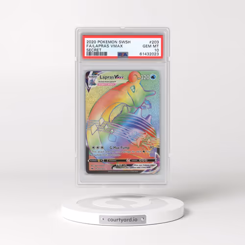 2020 Pokémon Sword & Shield #203 Lapras Vmax - Full Art Secret (PSA 10 GEM MINT)