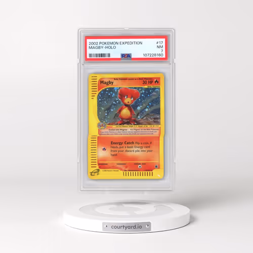 2002 Pokémon Expedition #17 Magby - Holo (PSA 7 NM)