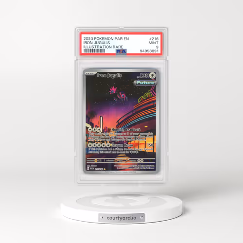 2023 Pokémon Par EN-Paradox Rift #216 Iron Jugulis - Illustration Rare (PSA 9 MINT)
