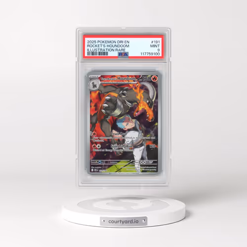 2025 Pokémon Dri EN-Destined Rivals #191 Team Rocket's Houndoom - Illustration Rare (PSA 9 MINT)