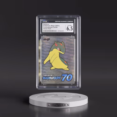 2001 Promotional Cards (2001) Quilava - Silver Foil (Horizontal Rainbow Lines) (CGC 6.5 EX-NM+)
